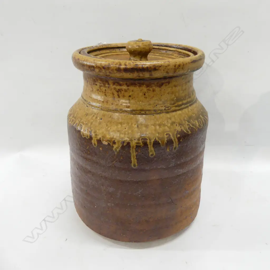 LG IAN SMAIL LIDDED POTTERY JAR H. 225mm Image 1++