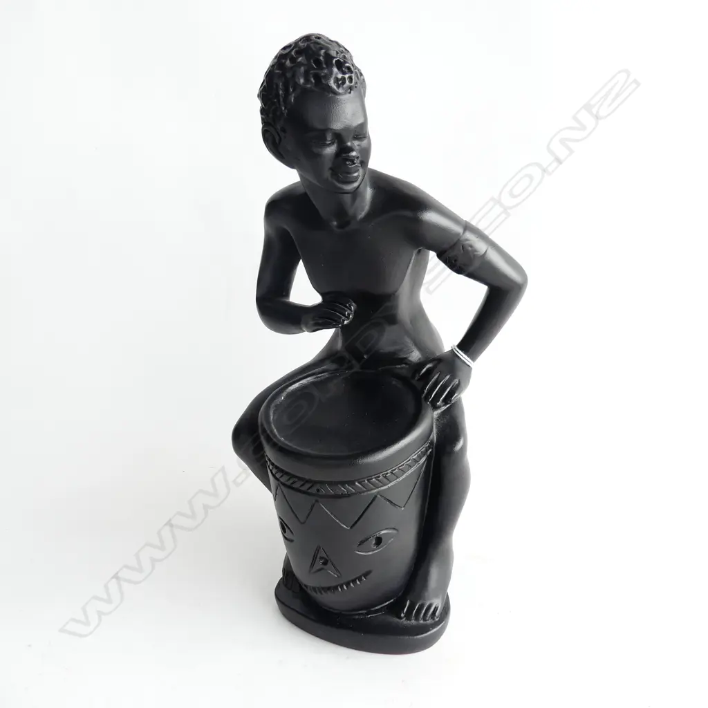 1960S AFRICAN FIGURE OF DRUMMER, H.320mm Image 1++