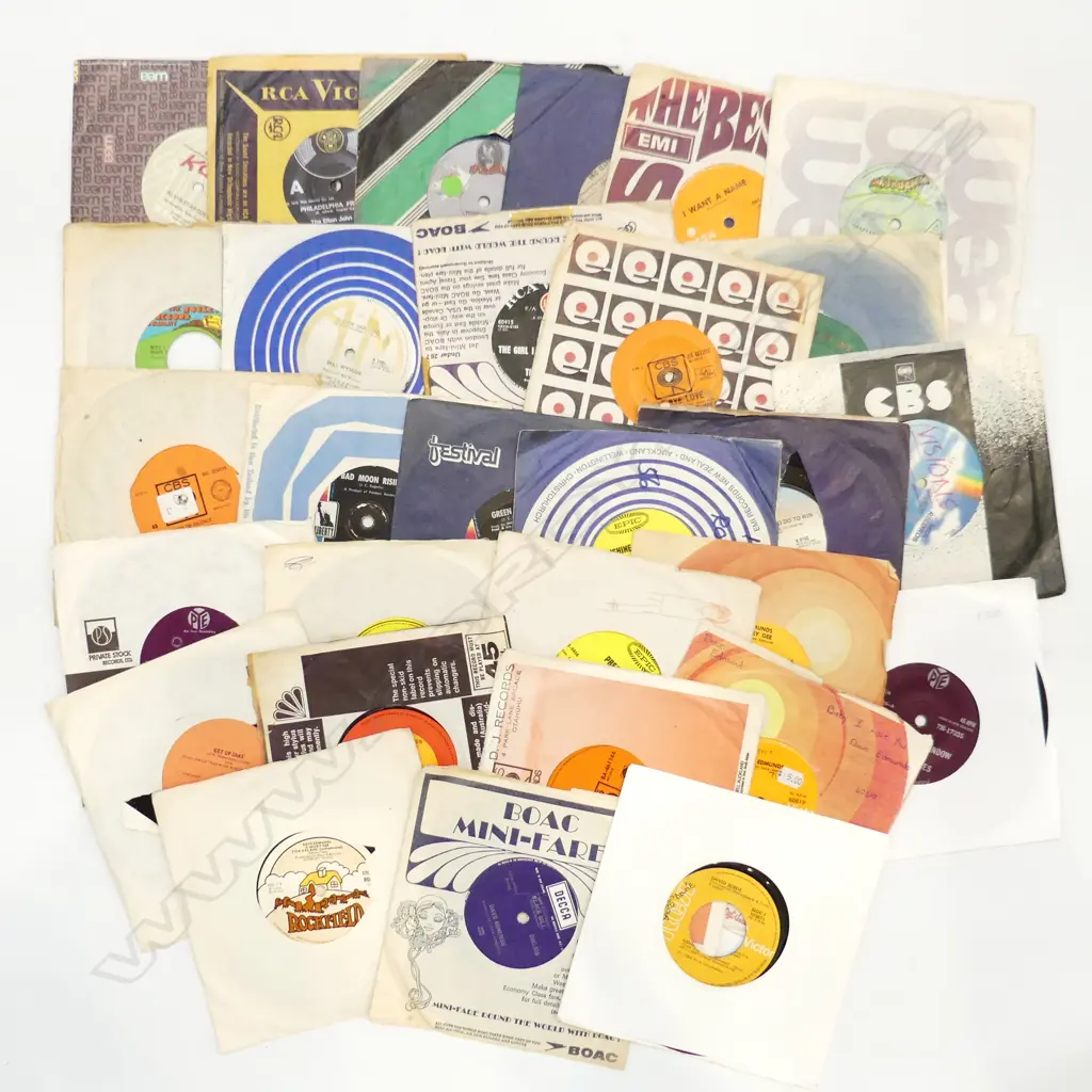 30 ASST POP & ROCK 45’S CONDITION VARIES Image 1++