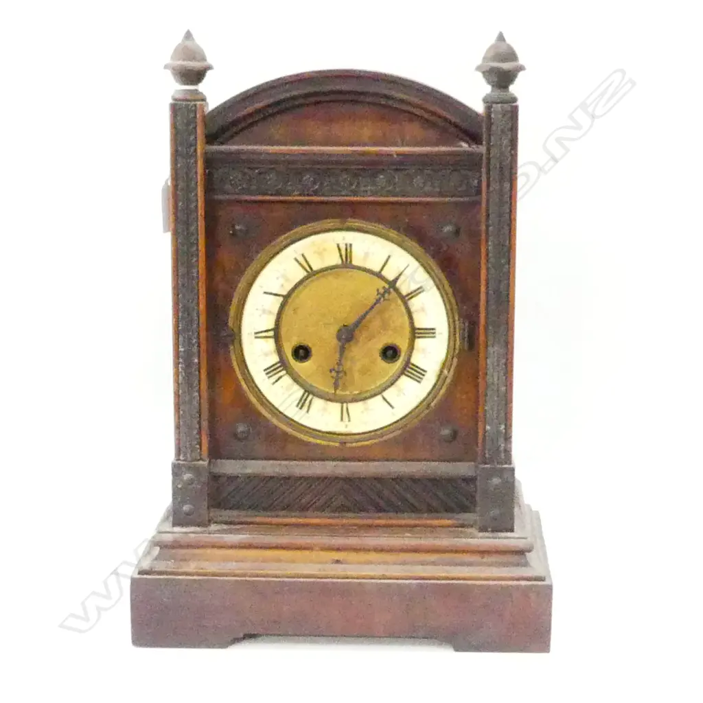 GOTHIC STYLE VINTAGE MANTLE CLOCK H.390mm - BORER Image 1++