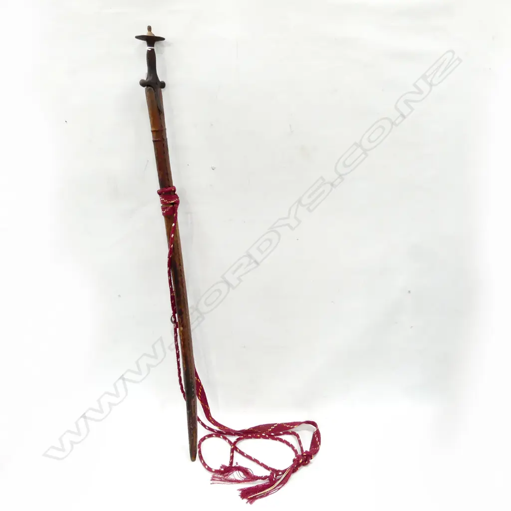VINTAGE ETHNIC SWORD & LEATHER SCABBARD L.970mm Image 1++