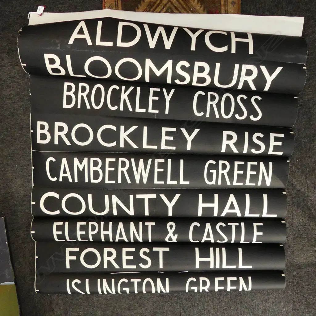 VINTAGE LONDON BUS BLIND W.1070mm Image 1++
