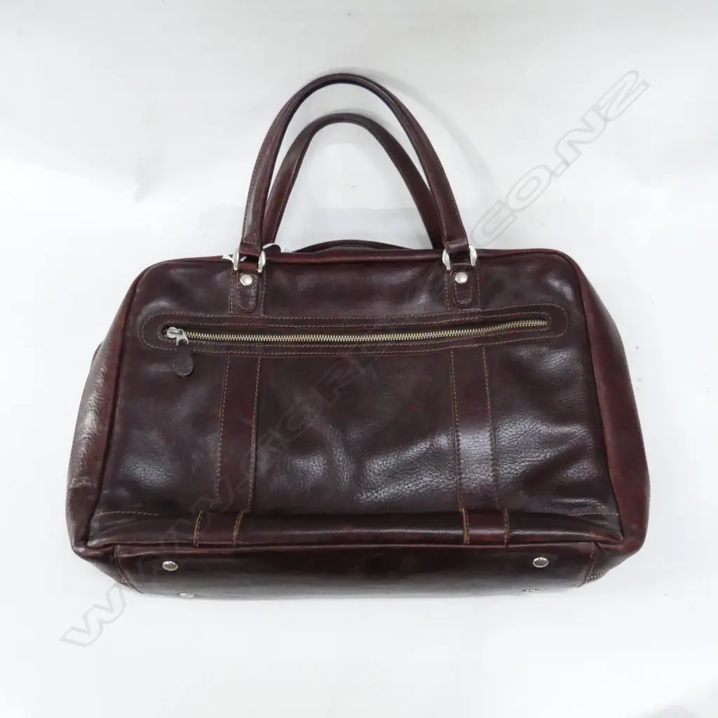 REMBRANDT (NZ) BROWN LEATHER BUSINESS CARRY BAG L. 480mm Image 1++
