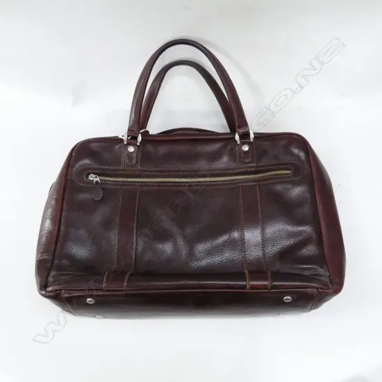 REMBRANDT (NZ) BROWN LEATHER BUSINESS CARRY BAG L. 480mm