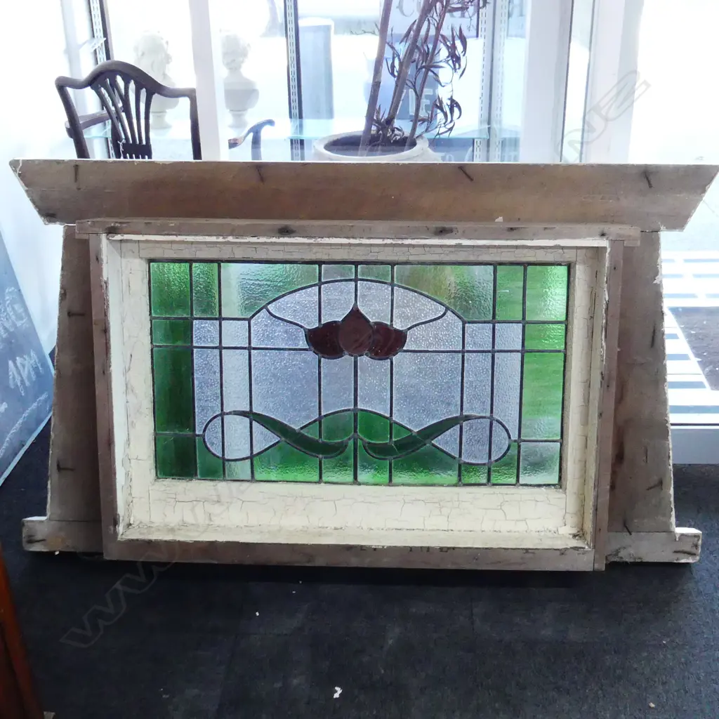 LEADLIGHT WINDOW (GLASS 500x900)... Image 1++