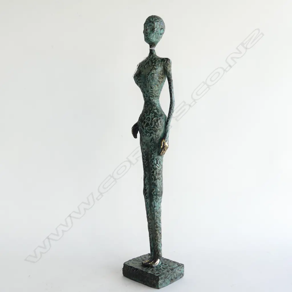 BRONZE ELONGATED FEMALE FIGURE H.640mm Image 1++