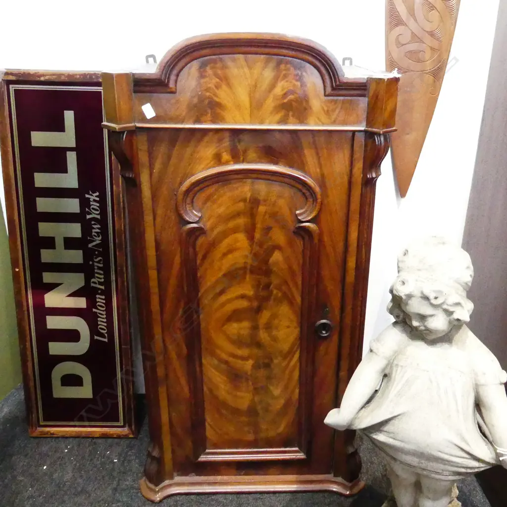 VICTORIAN FLAME MAHOGANY SMALL SINGLE DOOR CUPBOARD 440x300x840mm Image 1++