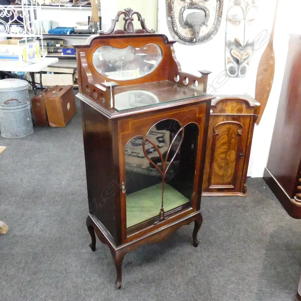 ART NOUVEAU CHINA CABINET H1M140mm W600mm Image 1++