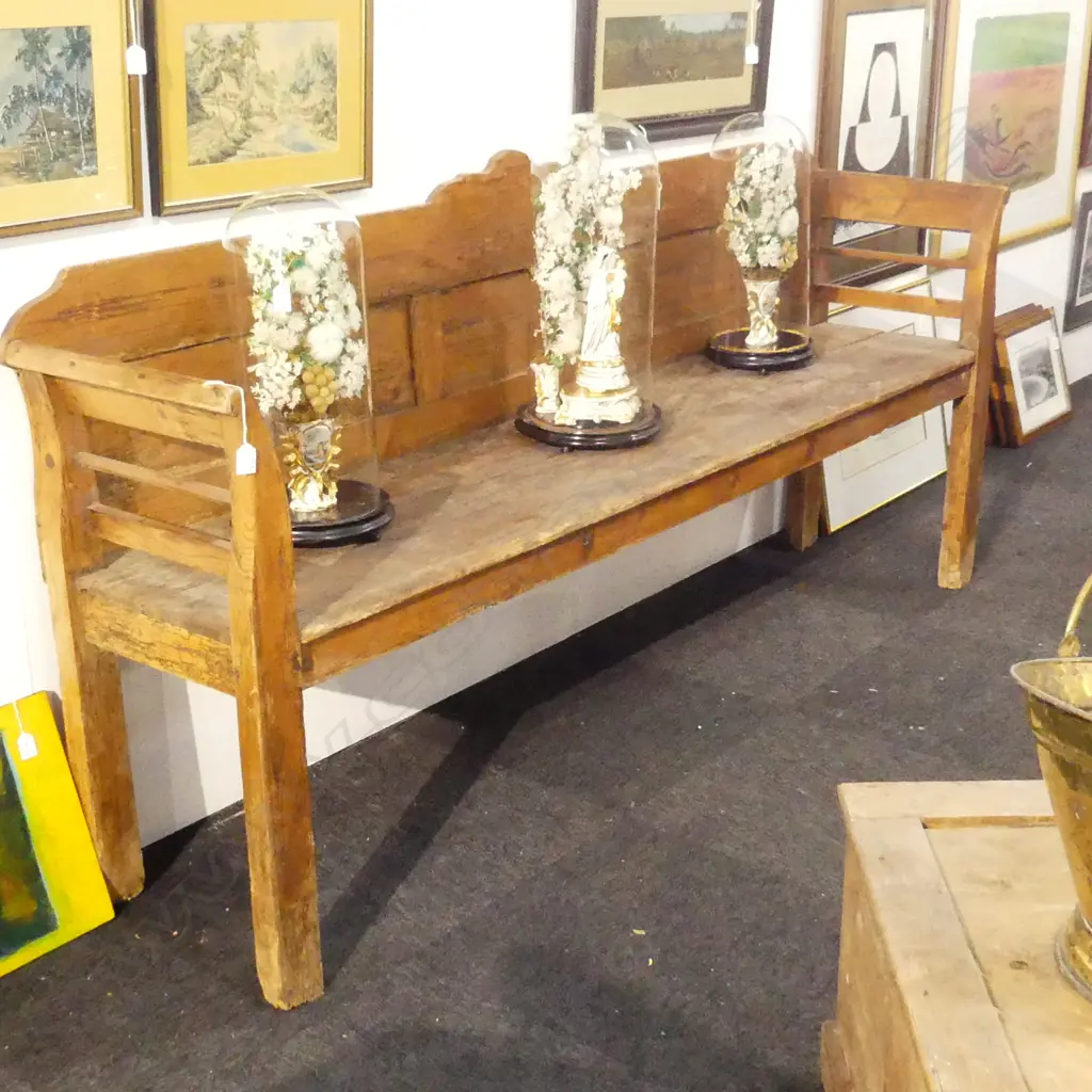 WOODEN BENCH SEAT 2050x470x930mm Image 1++