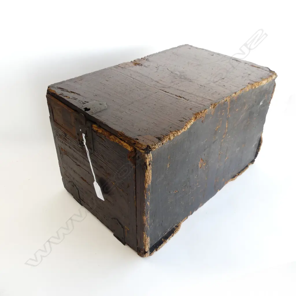 19thC JAPANESE SMALL COLLECTOR'S CHEST 1 DOOR enclosing 3 drawers250 x 420 x 270mm Image 1++