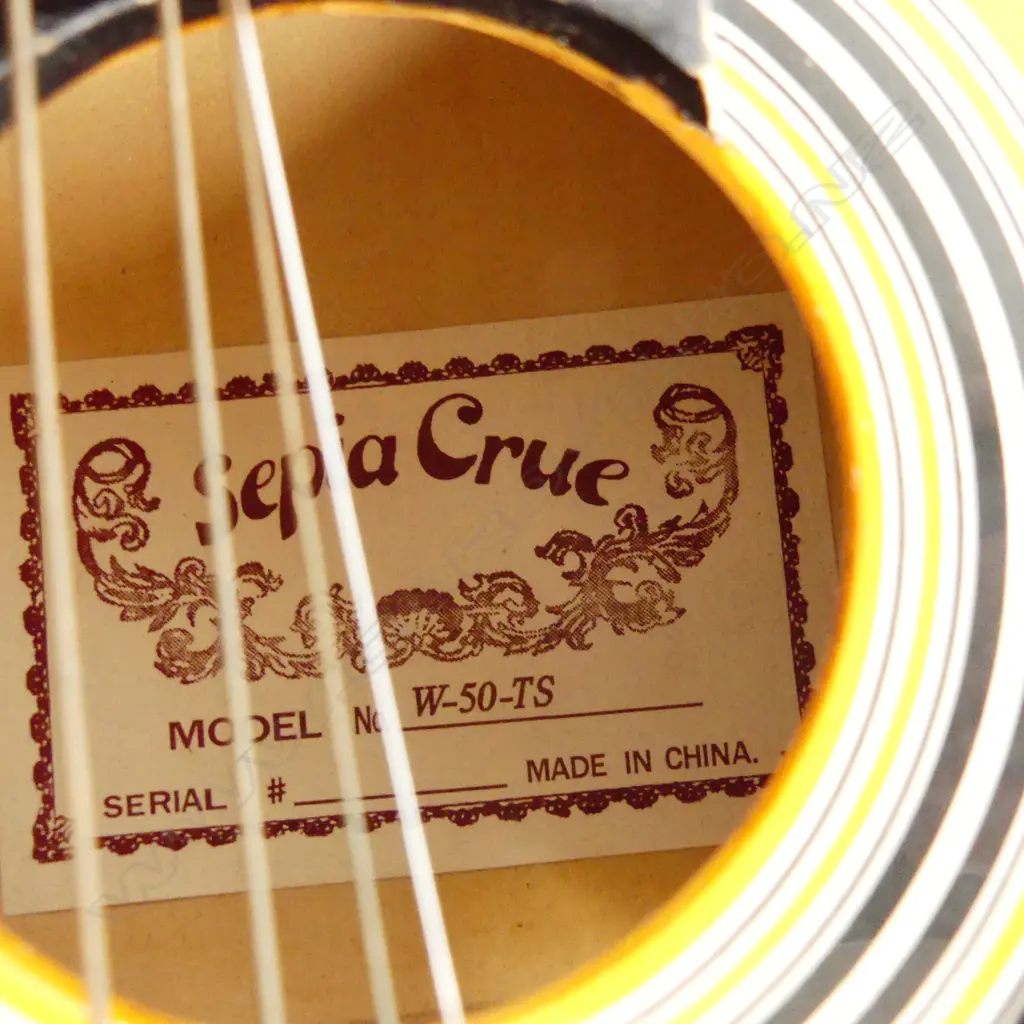 VINTAGE JAPANESE SMALL ACOUSTIC SEPIA CRUE GUITAR, CASED Image 1++