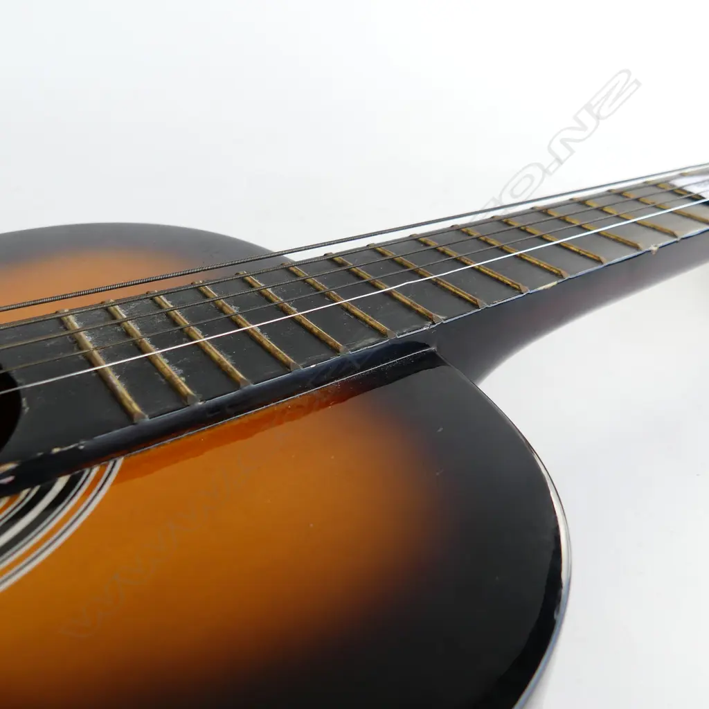 VINTAGE JAPANESE SMALL ACOUSTIC SEPIA CRUE GUITAR, CASED Image 1++
