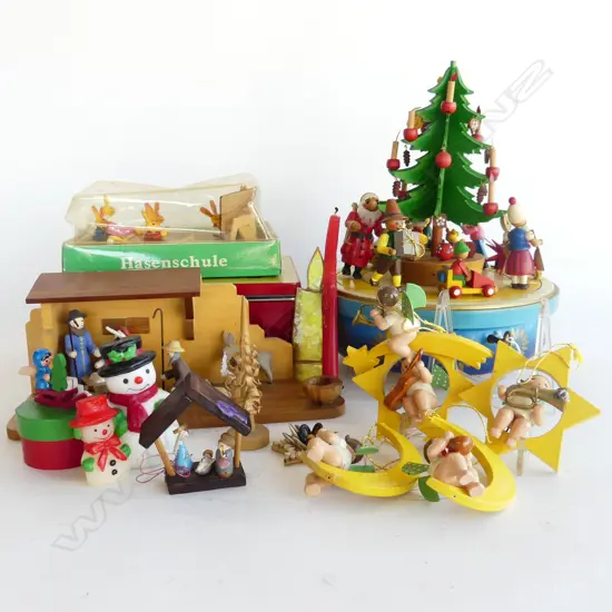 ASST. VINTAGE WOODEN GERMAN XMAS TOYS