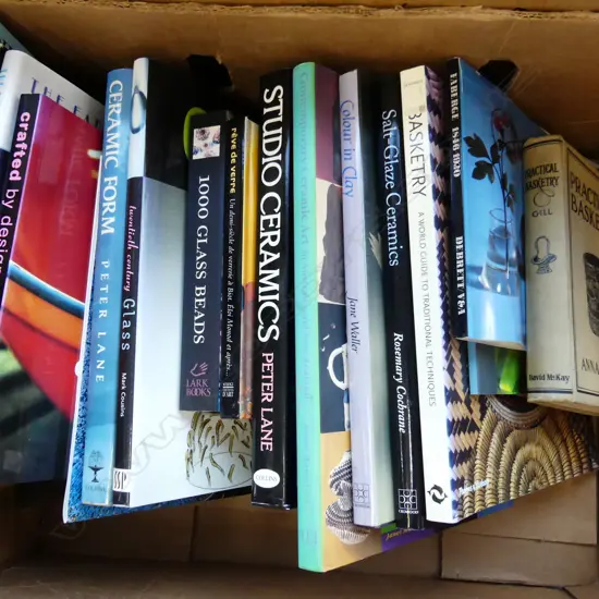 BOX GLASS & CERAMIC REFERENCE BOOKS: Ceramic Form. Crafted by Design etc. Ex. Gill Mandeno estate
