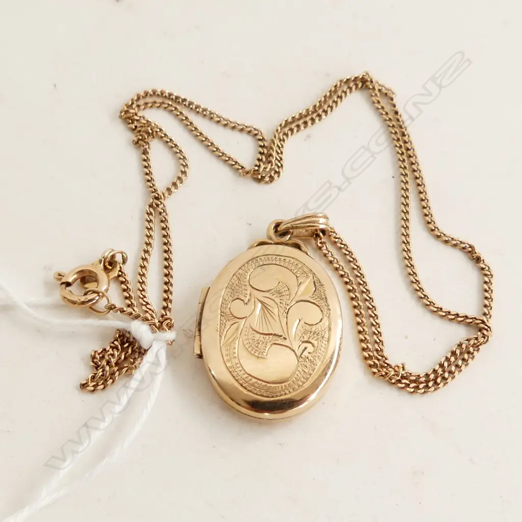 9CT PENDANT NECKLACE ON CHAIN 6.2 GRAMS Image 1++