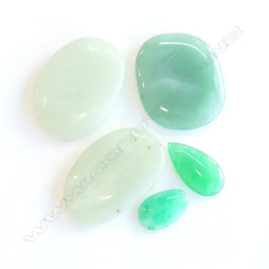 5 POLISHED JADE STONES L.50mm