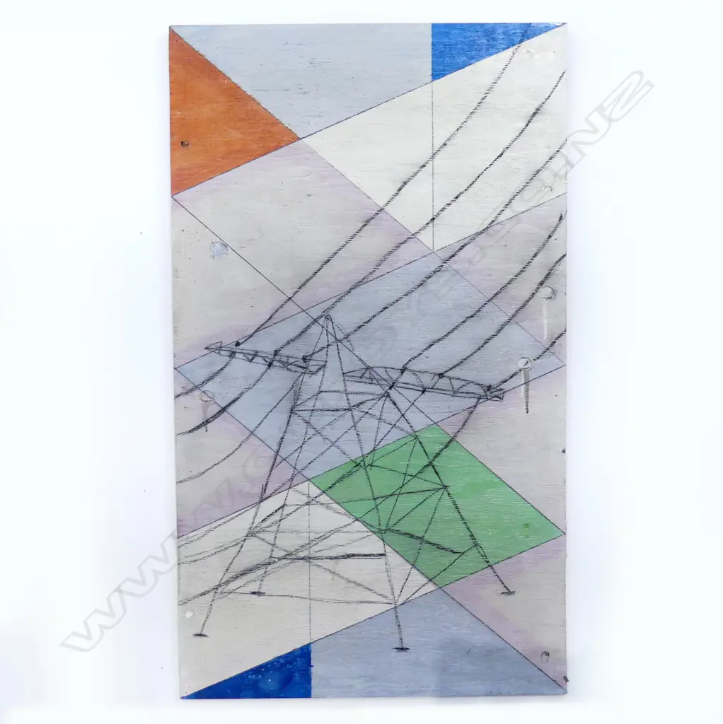ARTIST UNKNOWN ACRYLIC ON BOARD TITLED YOUR HOME PLOT 3  1220 X 70 MM Image 1++