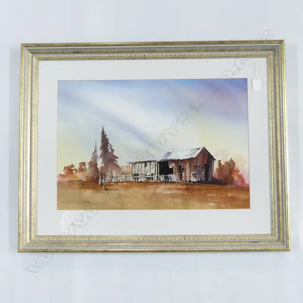 BRIAN BAXTER W/C OLD SHED signed 360 x 530mm Image 1++