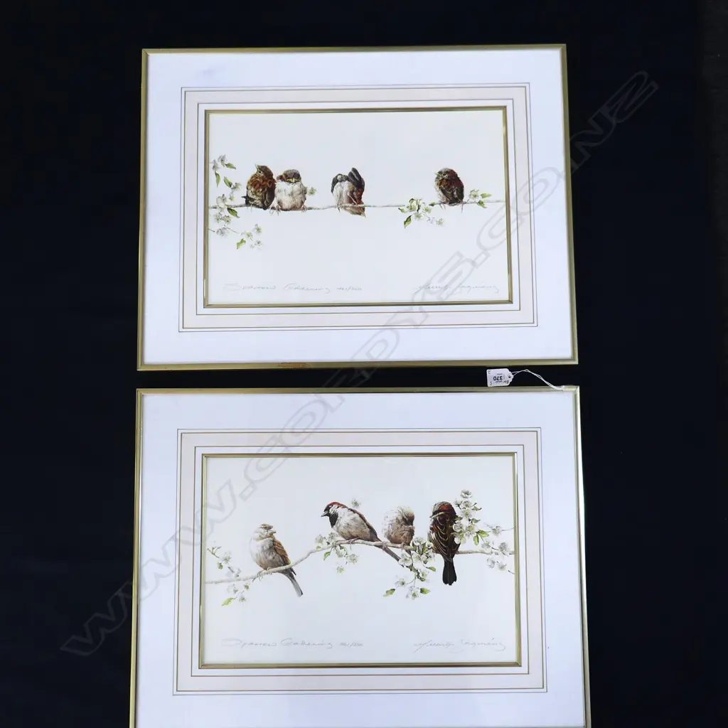 PR MERRILYN JAQUIERY LTD ED PRINTS 261/350 “SPARROW GATHERING” 440X590MM Image 1++