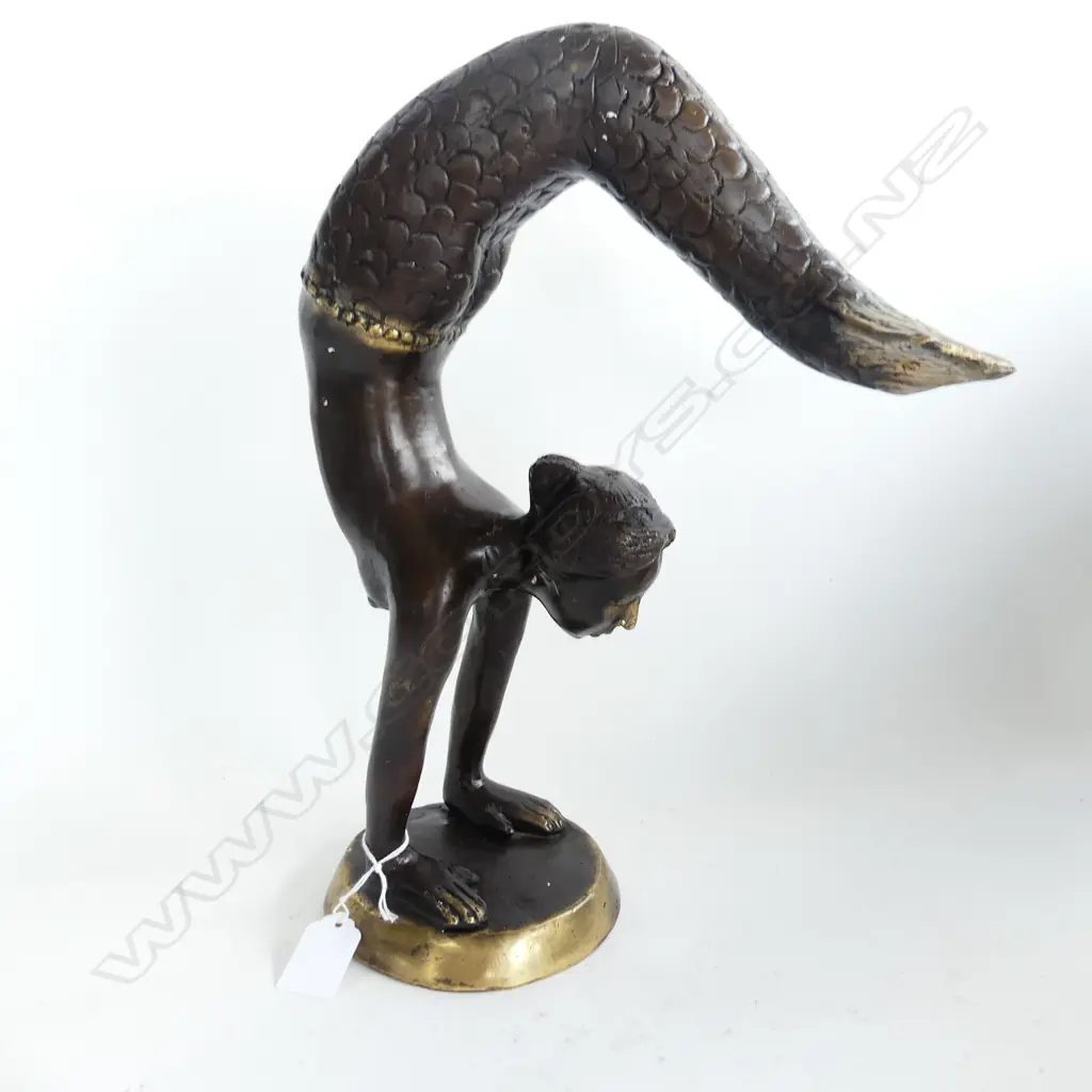 BRONZE HANDSTAND MERMAID H.360mm Image 1++