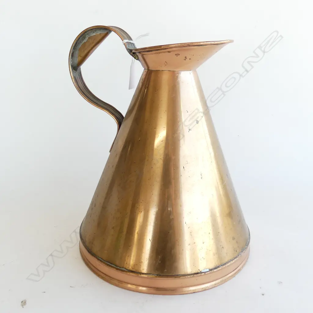 LARGE ANTIQUE COPPER JUG H. 290mm D. 230mm Image 1++