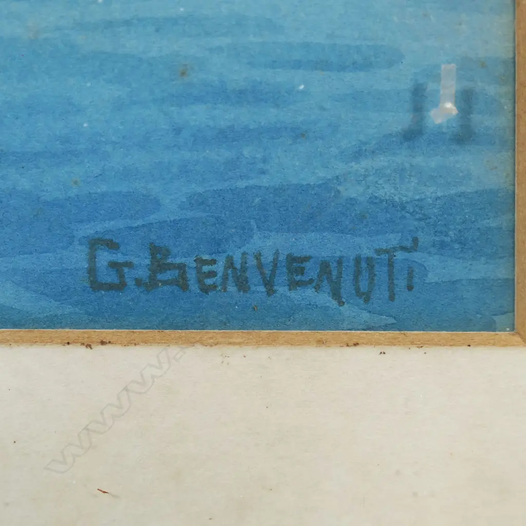 G BENVENUTI, ST MARKS - VENICE, WATERCOLOUR, SIGNED, 310 x 160mm Image 1++