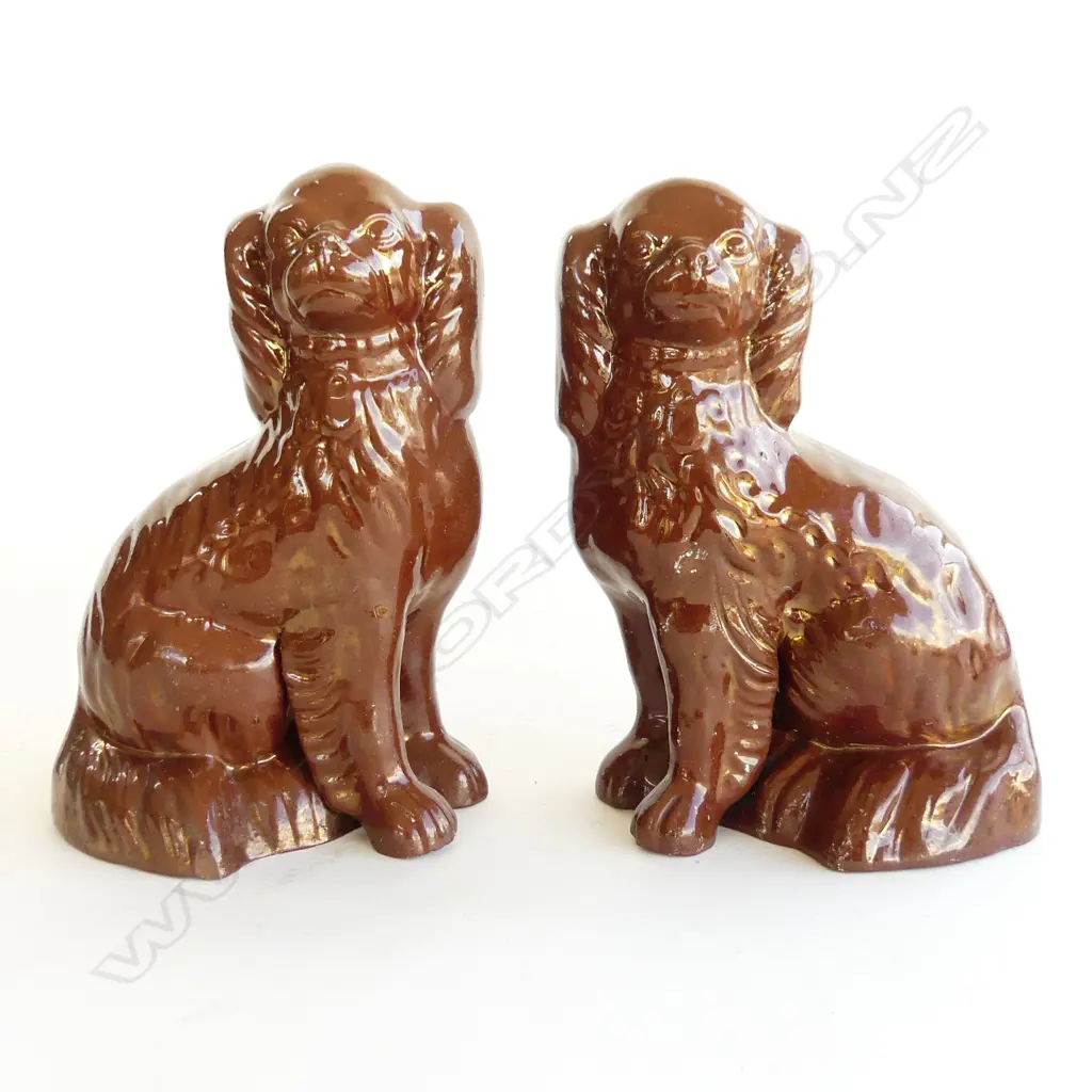 PR VINTAGE STAFFORDSHIRE STYLE DOGS H. 240mm Image 1++