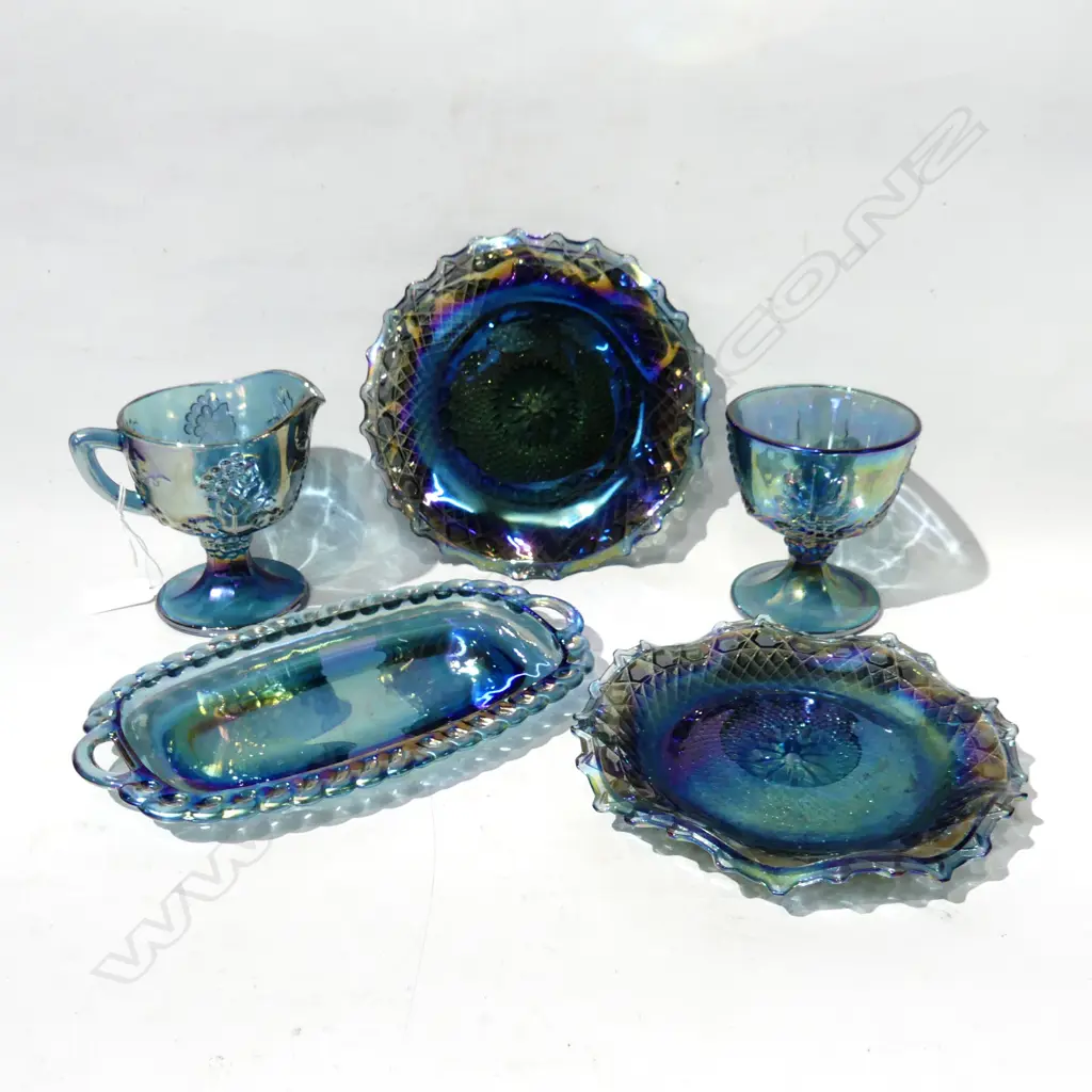 5 PCES  ASST CARNIVAL GLASS Image 1++