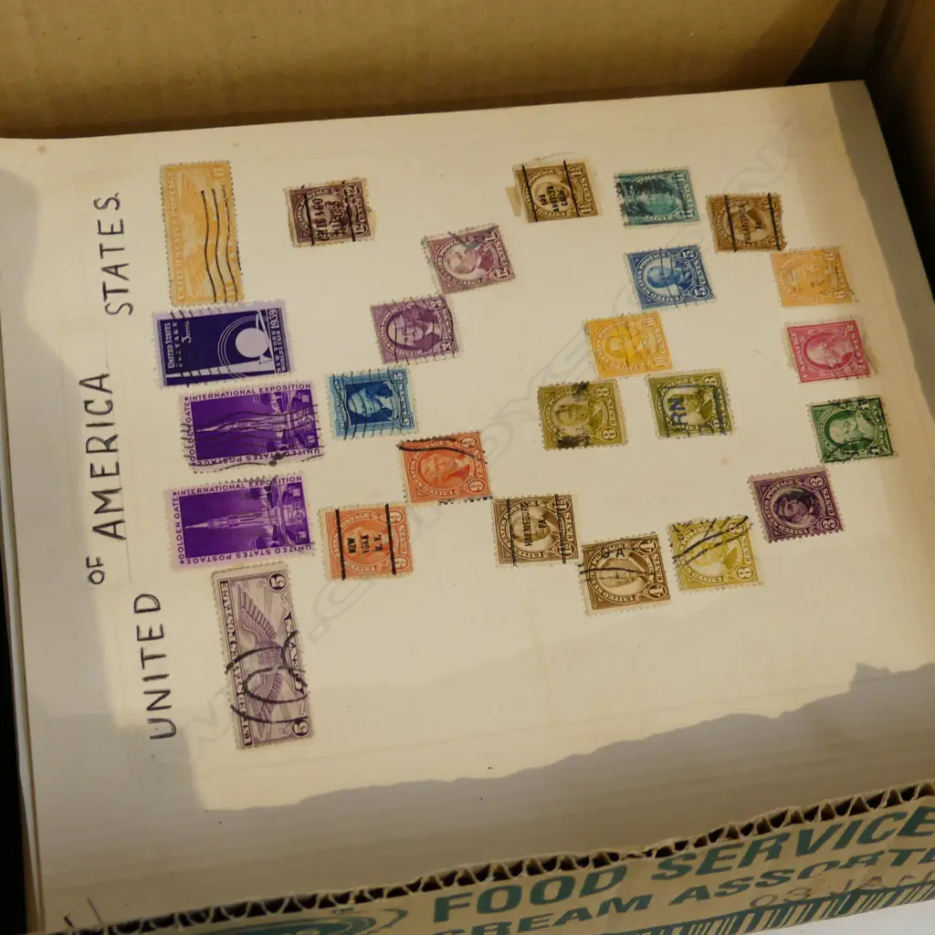 BOX LOT ASST. STAMP ALBUM PAGES Image 1++