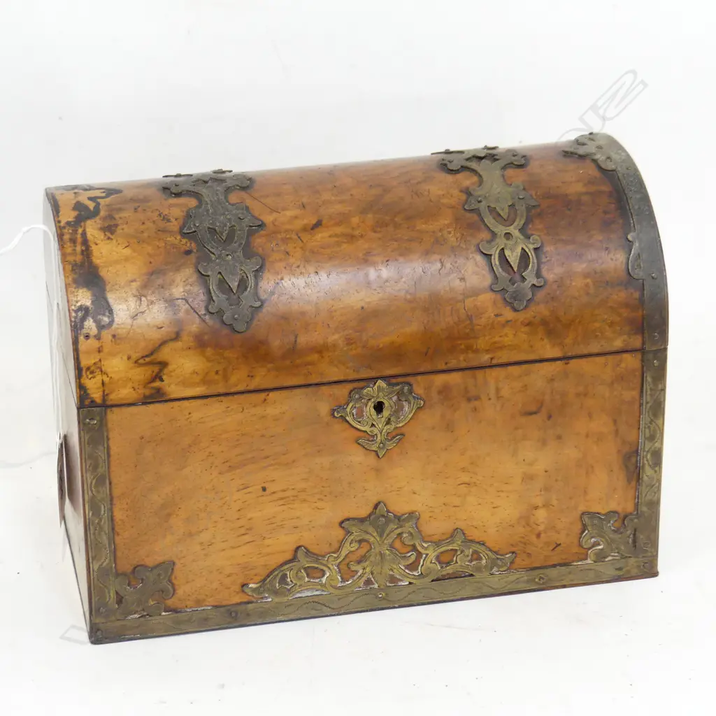 VICTORIAN WALNUT WRITING BOX EX. NELSON BISHOP SUTER (1830-1895) W.220mm... Image 1++