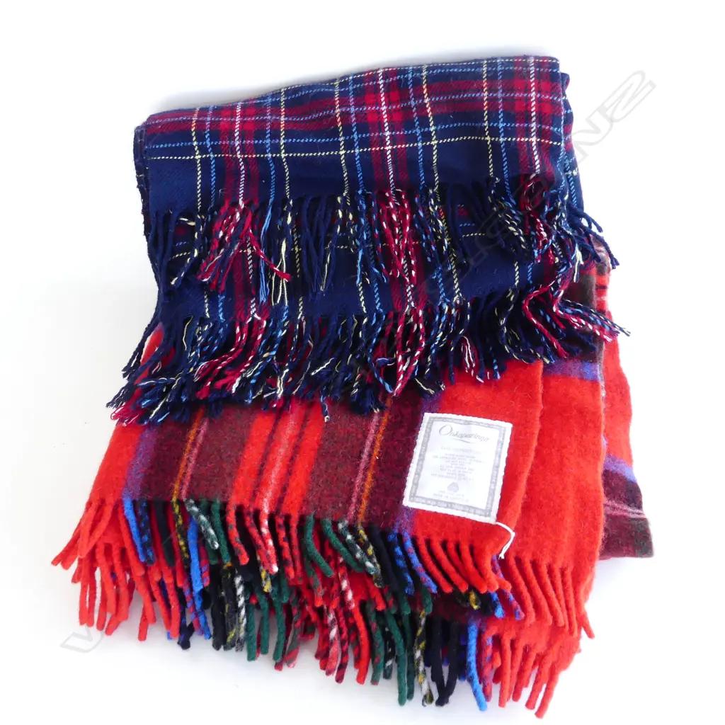2 TARTAN BLANKETS; ONKAPARINGA  AUSTRALIA + OTHER Image 1++
