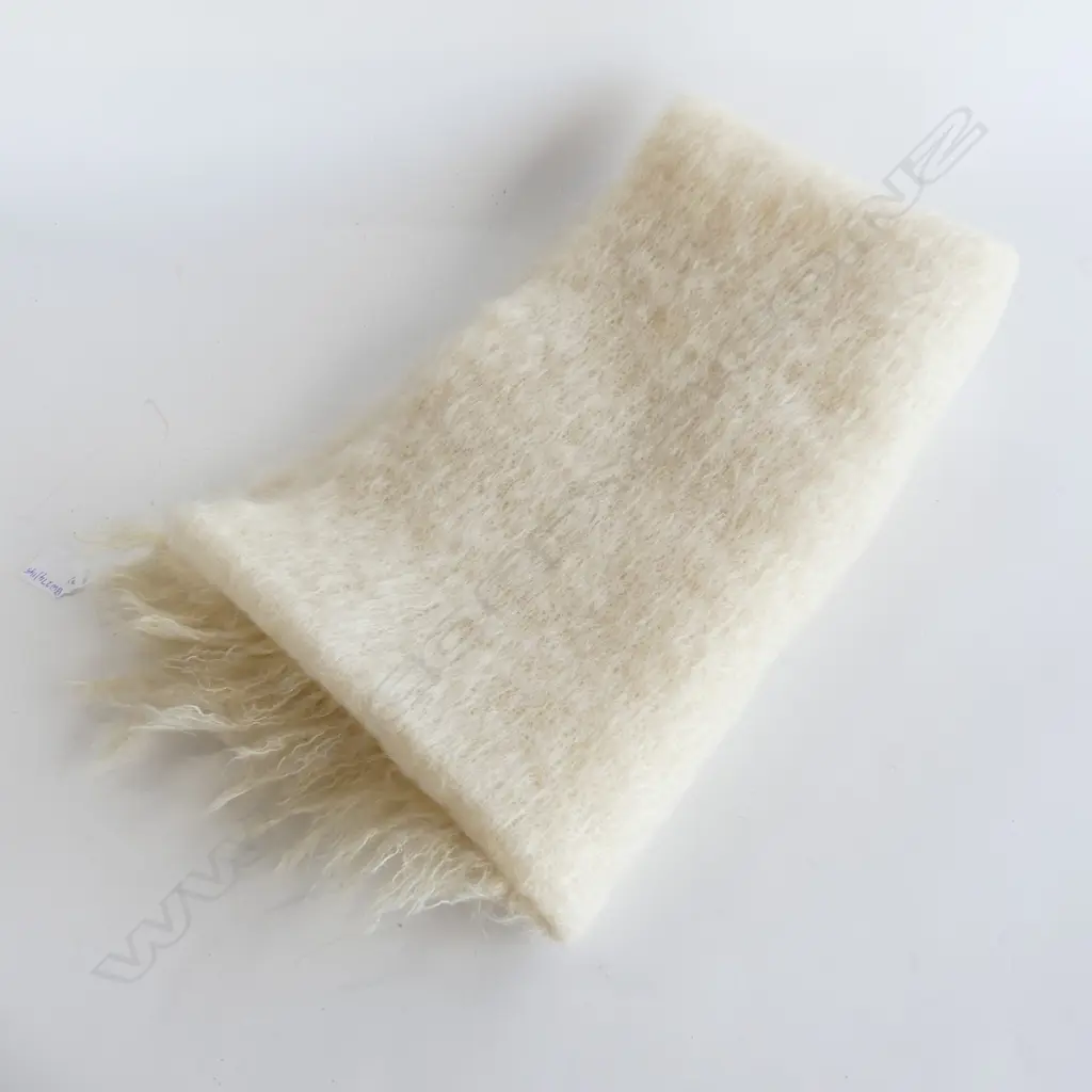 CREAM COULORED MOHAIR SHAWLL1M600MM  W450MM Image 1++