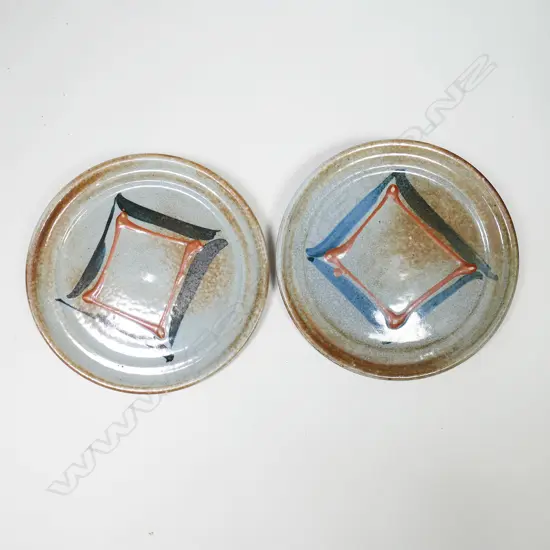 Two Barry Hockenhull pottery plates,