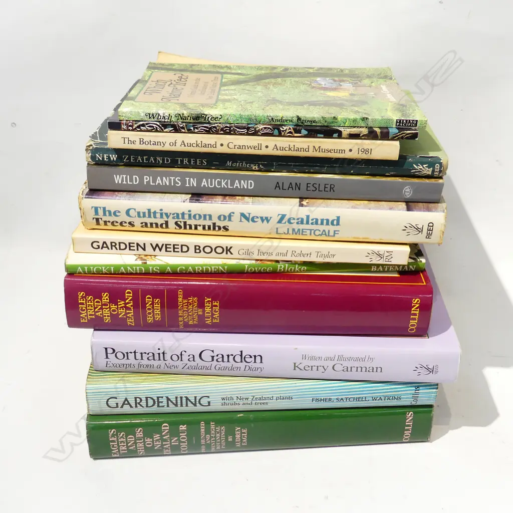 BIG CLOTH BAG OF GARDEN & BOTANICAL REFERENCE BOOKS, INCL NZ Image 1++