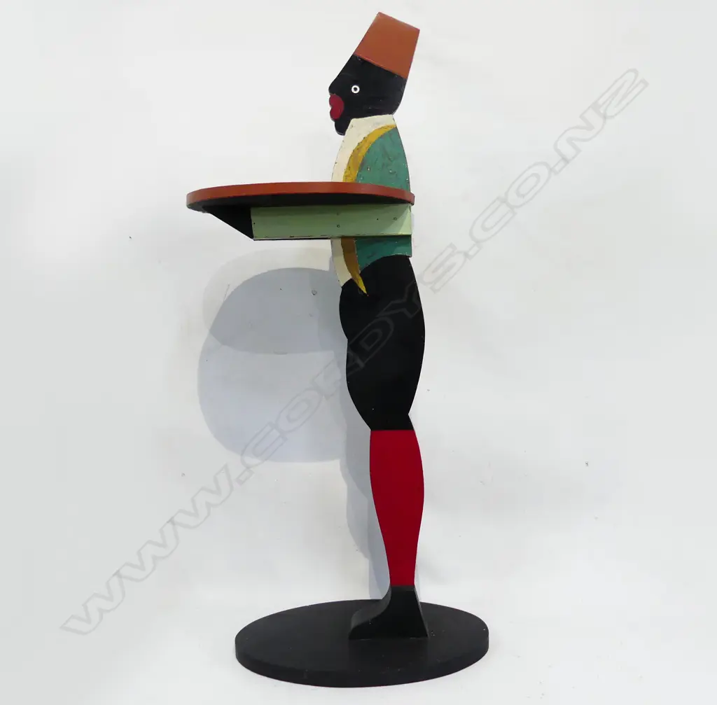 PAINTED WOODEN DUMB WAITER, H.900mm Image 1++