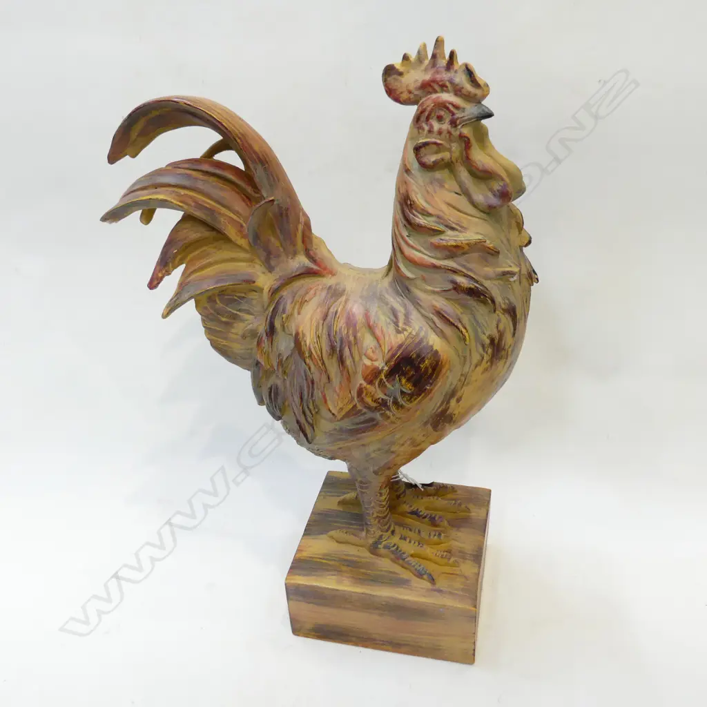 PAINTED RESIN ROOSER H.420mm (small loss) Image 1++