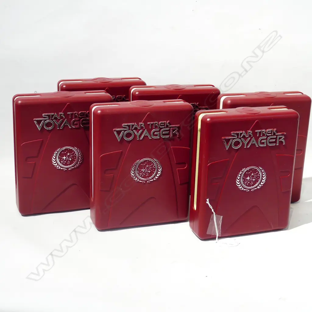 6 STAR TREK VOYAGER DVD SETS  IN COLLECTABLE CASES, SEASONS 1-6 - SOME SEALED Image 1++