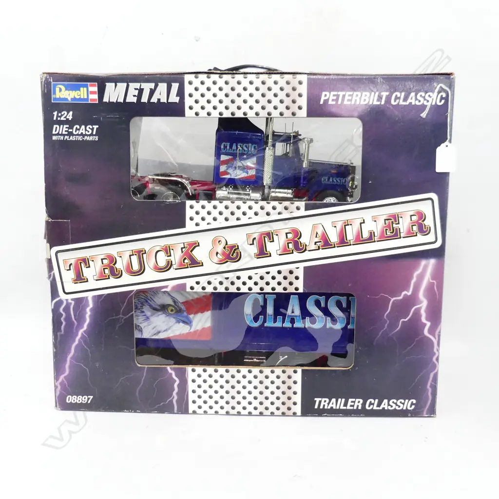 BOXED DIE CAST REVELL TRUCK & TRAILER H450MM L510MM Image 1++
