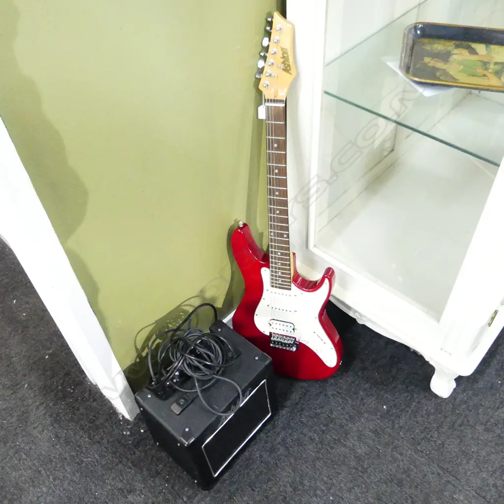 ASHTON LEARNERS ELECTRIC GUITAR + AMP + LEADS Image 1++
