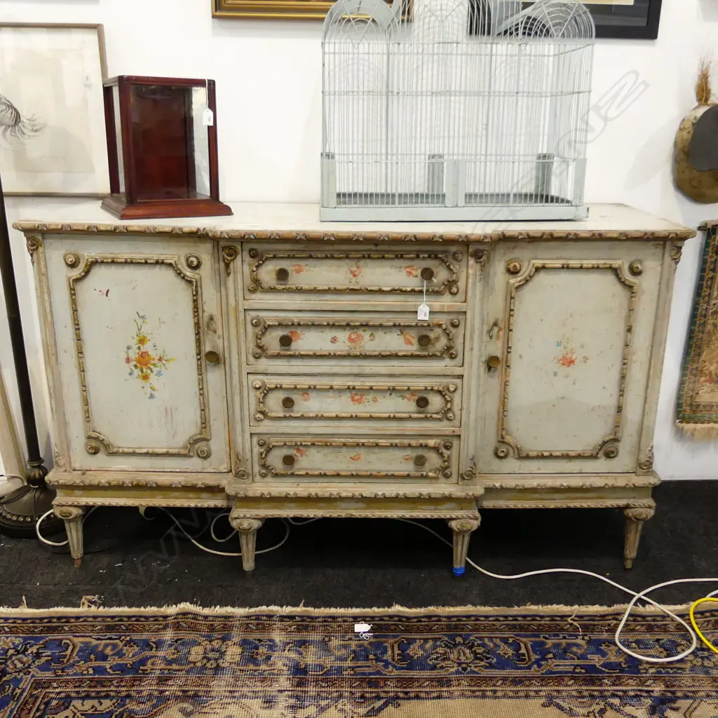 RUSTIC FRENCH STYLE VINTAGE PAINTED SIDEBOARD 1530x545x910mm Image 1++