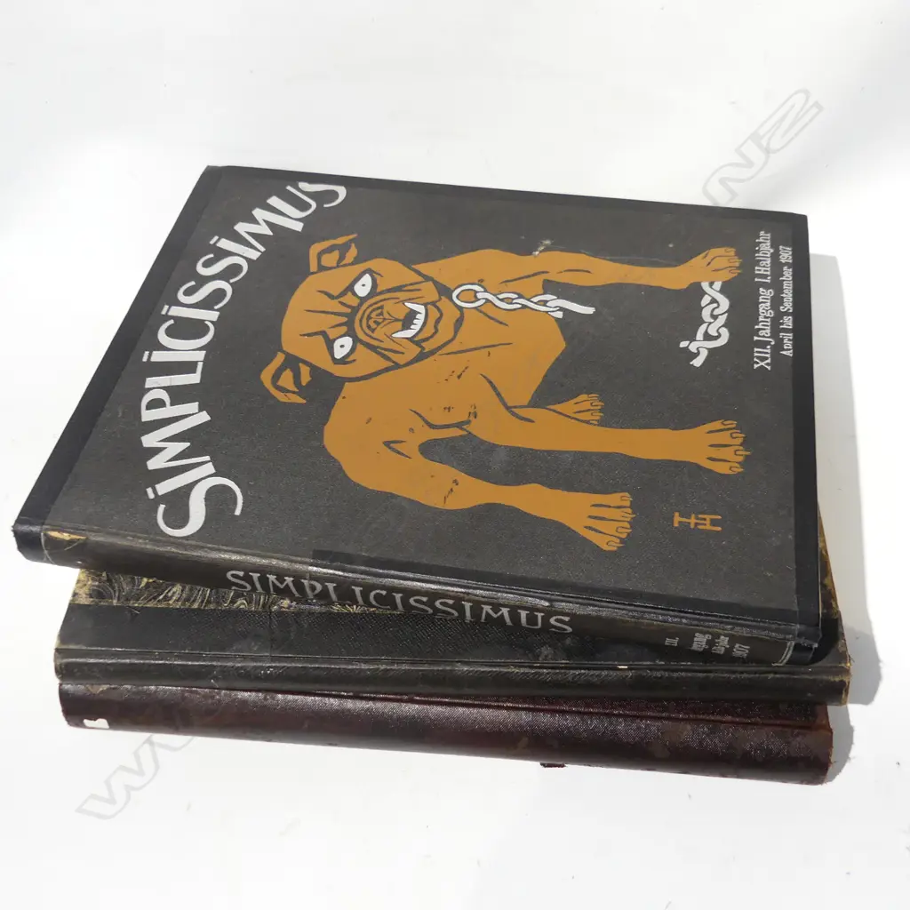 3 VOLS GERMAN SATRICAL SIMPLICISSIMUS MAGAZINE C.1900 Image 1++