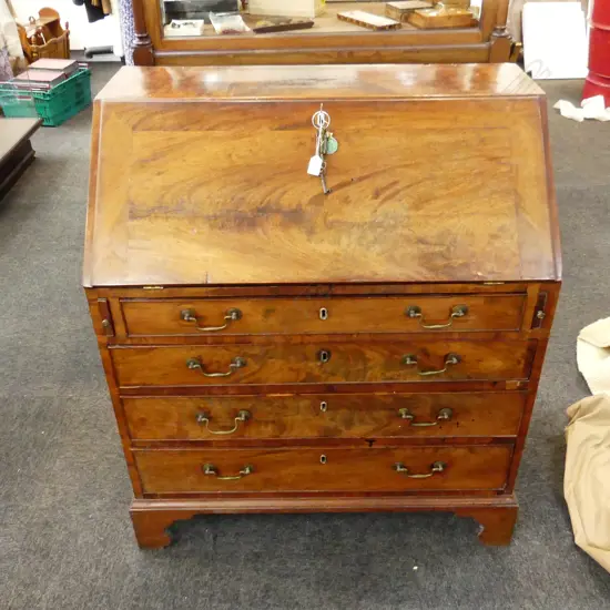GEORGIAN MAHOGANY DROP FRONT DESK 920x530x1075mm