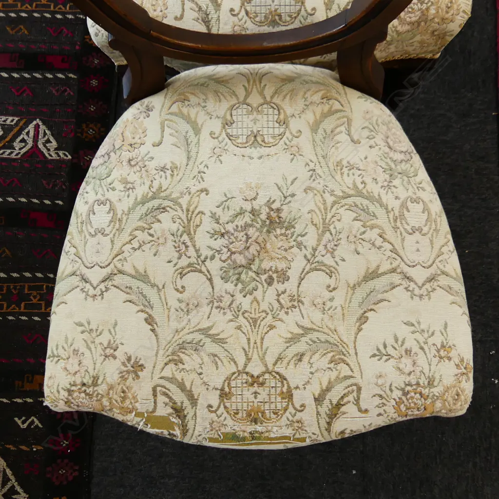 6 VICTORIAN BALLOON BACK DINING CHAIRS Image 1++