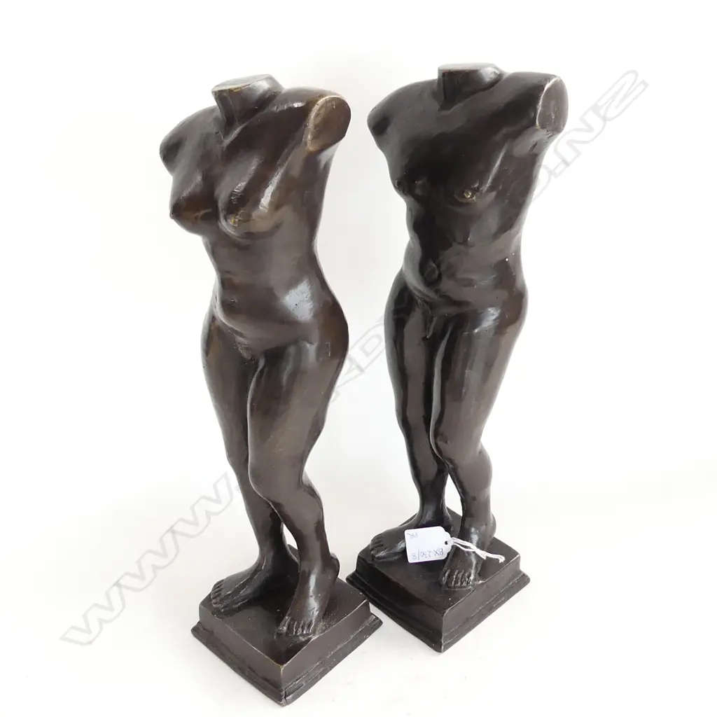 PR BRONZE TORSOS; MALE & FEMALE H.410mm Image 1++