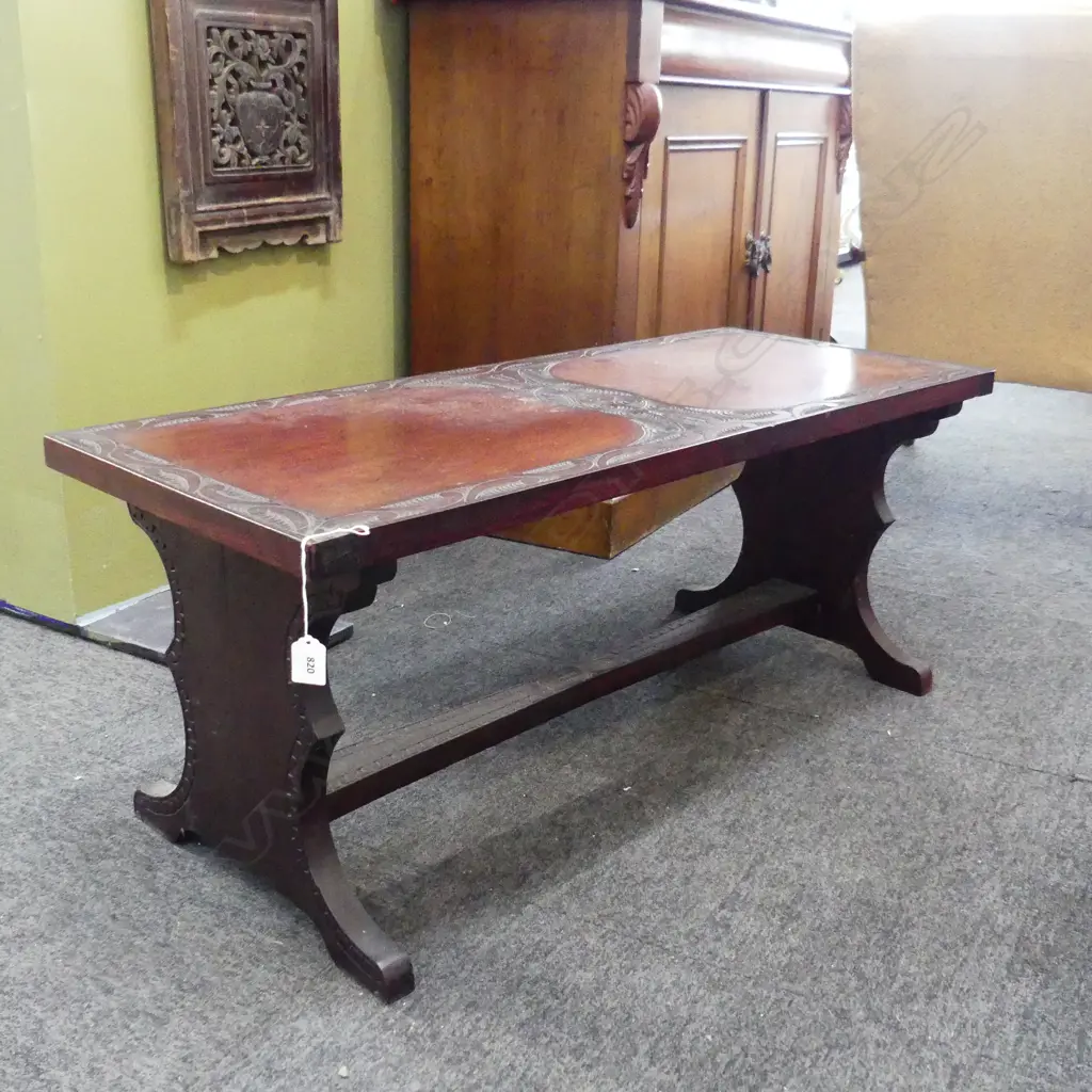 COFFEE TABLE; CARVED MAORI DESIGN 990x405x405mm Image 1++