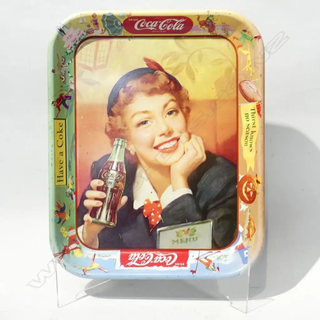 GENUINE 1953 COCA COLA TRAY  Image 1++