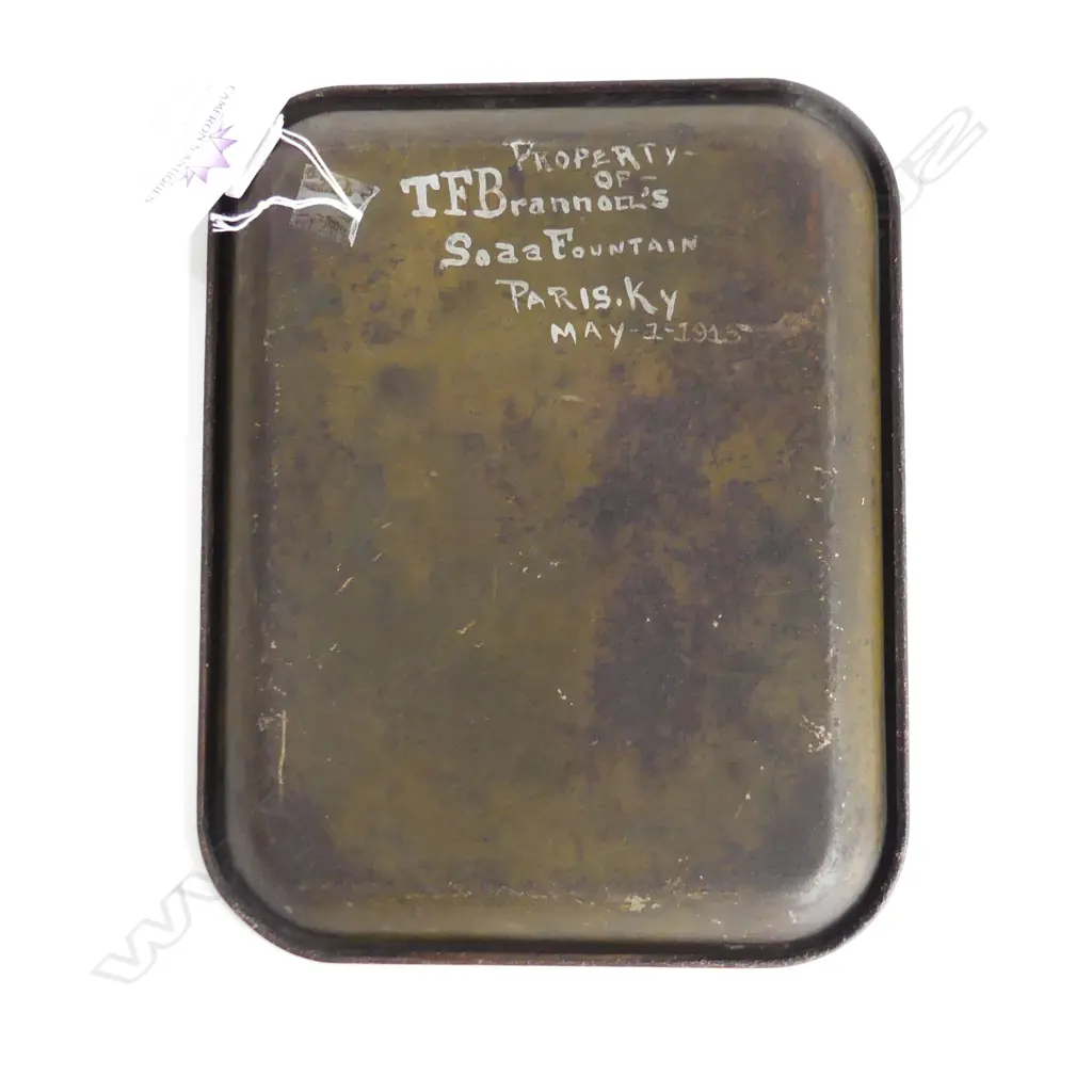GENUINE 1915 COCA TRAY rare. given with soda fountain purchase Image 1++