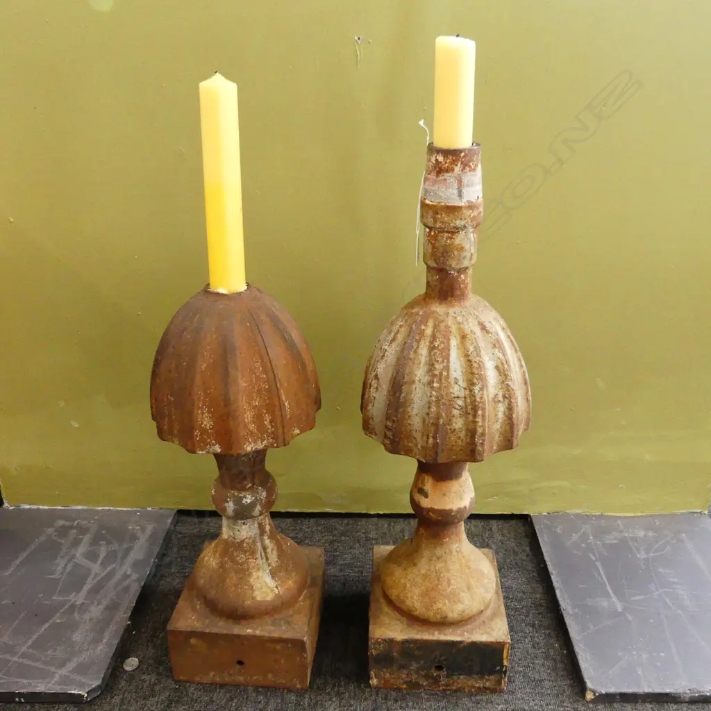 PR CAST IRON FLAGPOLE HOLDERS H.670 / 510mm ex Newmarket Train Station Image 1++