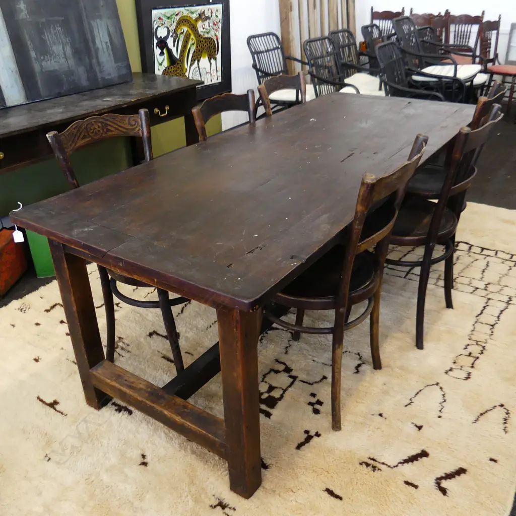 RUSTIC PLANK TOP TABLE 2030x850x735mm Image 1++