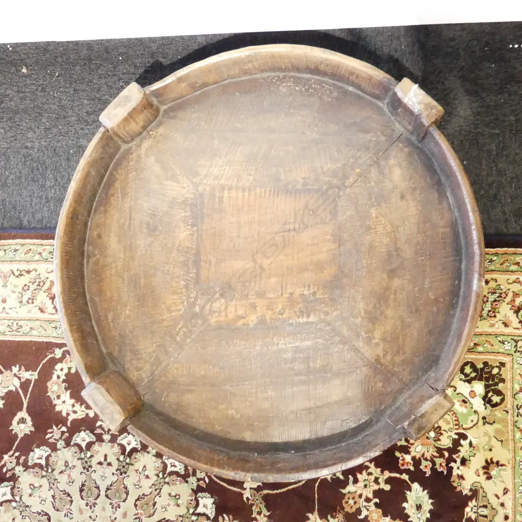 AFRICAN LOW CHAKKI TABLE, DIA 810, H. 360mm Image 1++